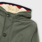 Mayoral Outerwear Green Parka with Faux Fur Lined Hood