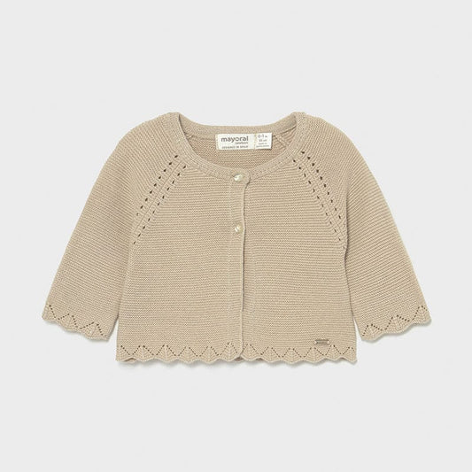 Mayoral Tops Beige knit cardigan