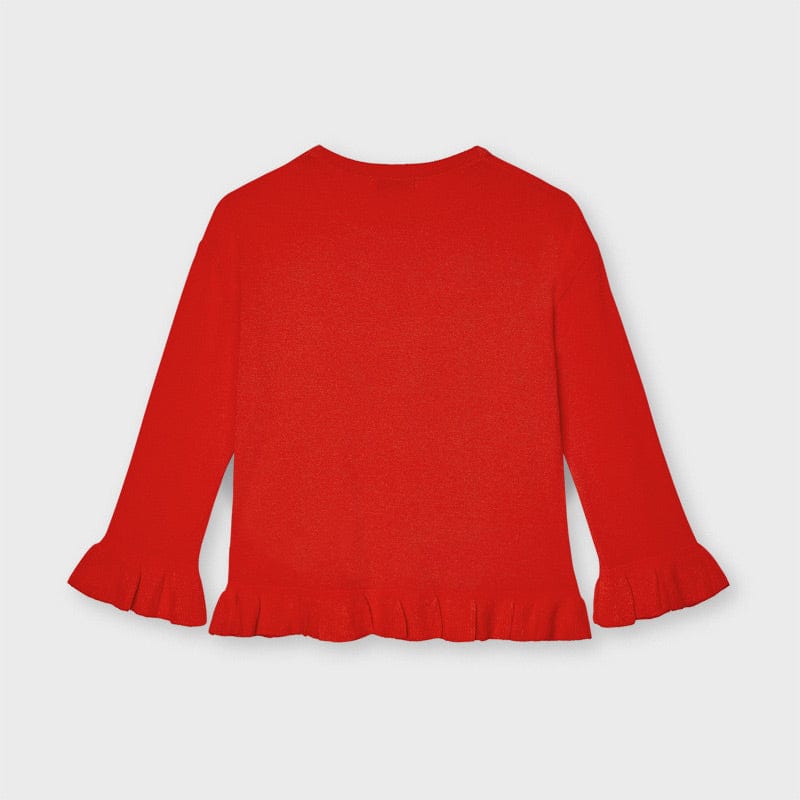 Mayoral Tops Poppy Sweater with Ruffles