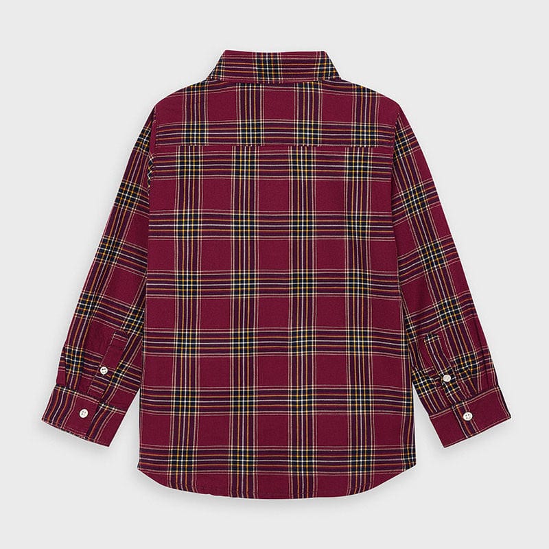 Mayoral Tops Red Plaid Button Down Shirt