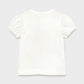 Mayoral Tops White Applique Short Sleeve T-shirt