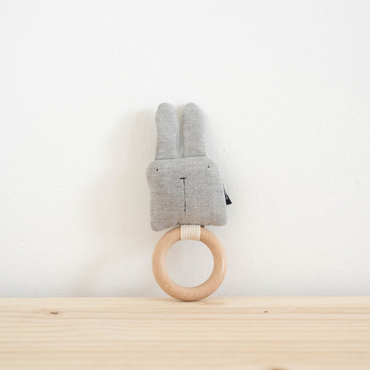 Mimi & Moo Rattle Organic Rattle Teething Toy | Bunny