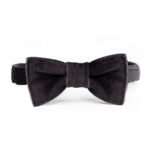 Noukie's Accessories Grey corduroy bow tie
