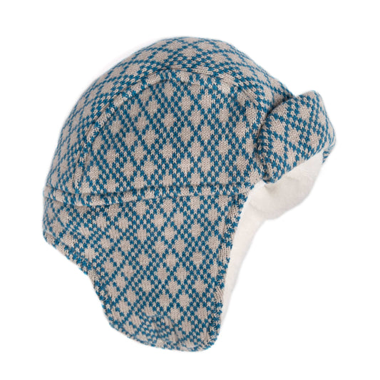 Noukie's Headwear Blue and grey trapper-style hat