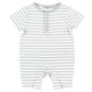 Noukie's One-Pieces 6m Grey Striped Short Sleeve One-piece