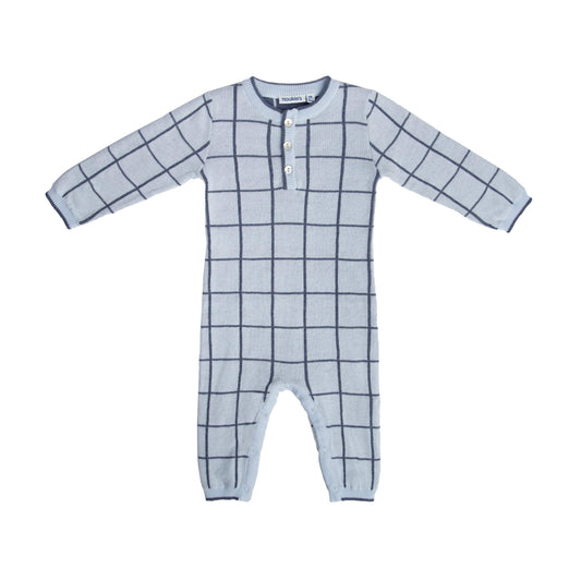 Noukie's One-Pieces Blue Plaid Knit One-piece