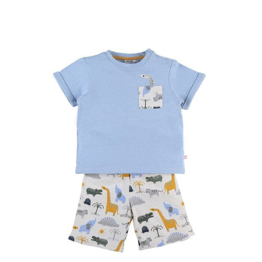 Noukie's Sleepwear Dinosaur print pyjama short set