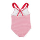 Noukie's Swimwear Pink and White Chevron One-piece Swimsuit