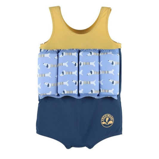 Noukie's Swimwear Yellow and Blue Swimsuit with Removable Foam Inserts