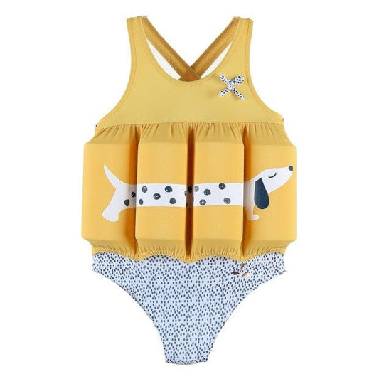Noukie's Swimwear Yellow One-Piece Swimsuit with Removable Foam Inserts