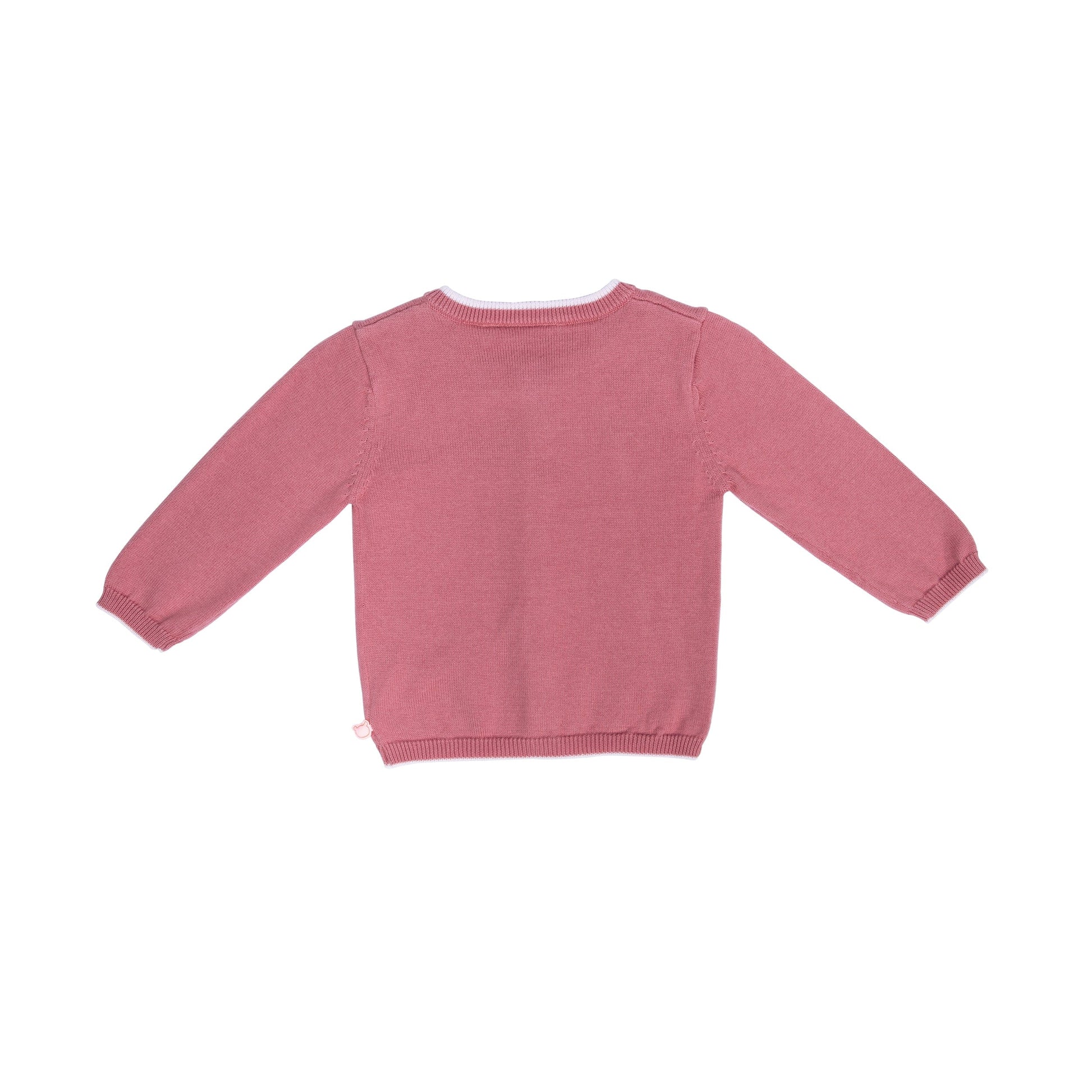 Noukie's Tops Pink cardigan with soft pink trim