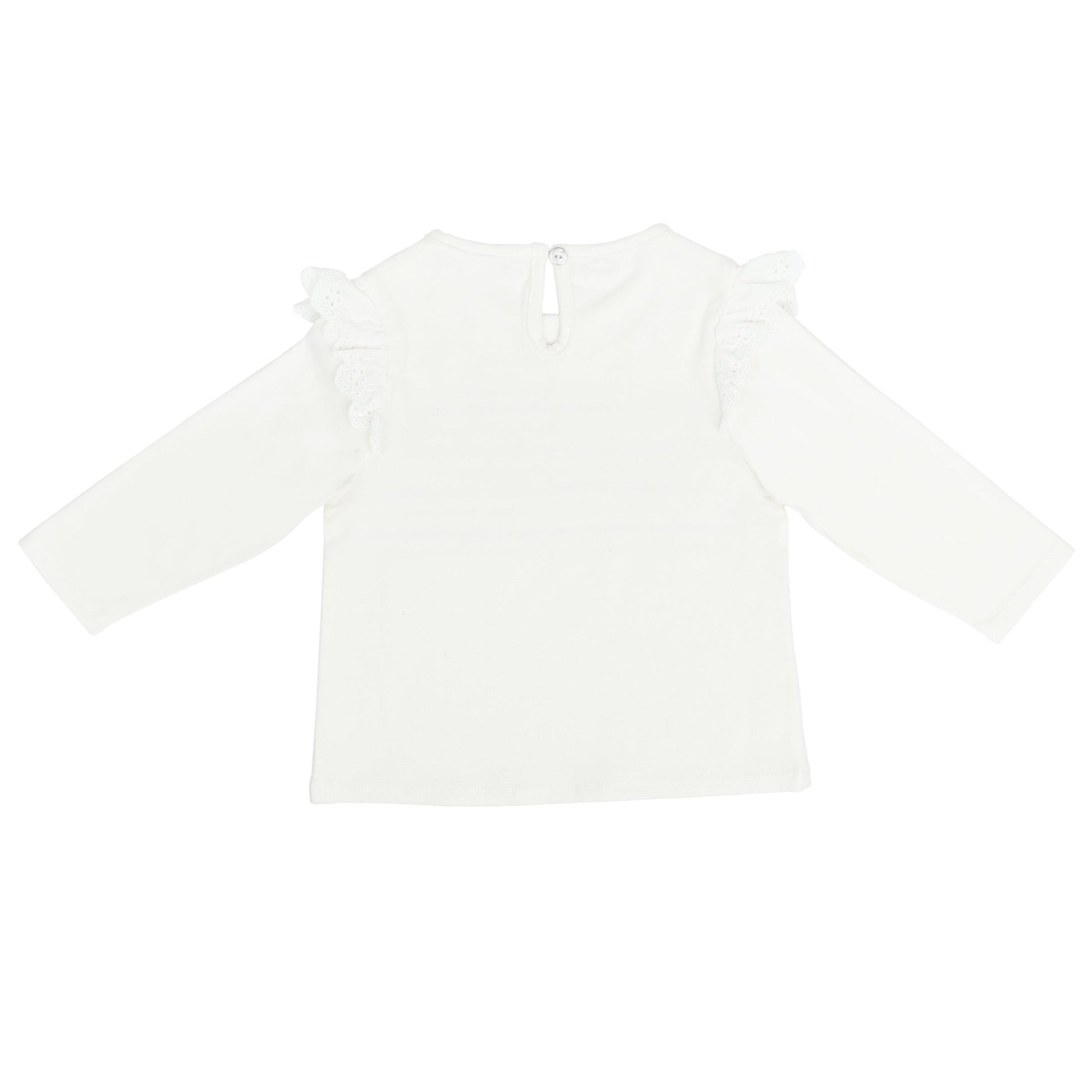 Noukie's Tops White long-sleeve ruffle shirt