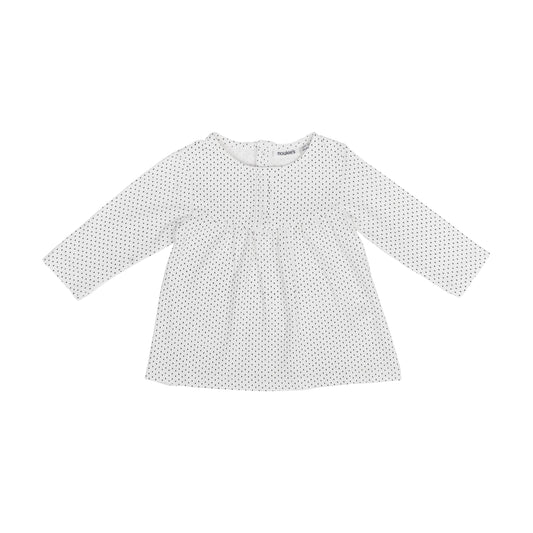 Noukie's Tops White long sleeve shirt with polka dots