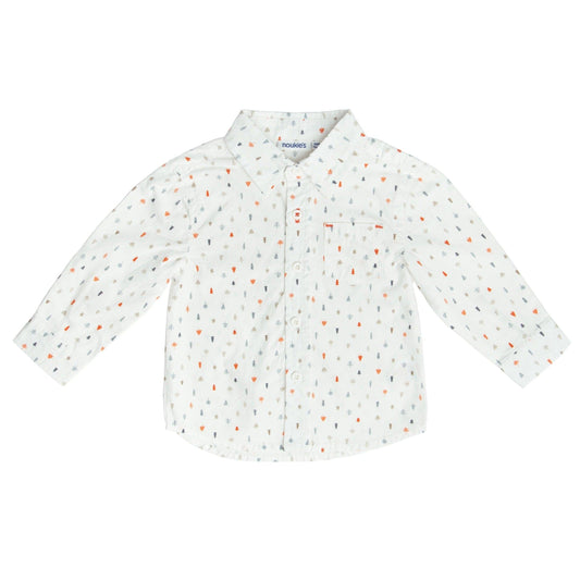 Noukie's Tops White tree print button down