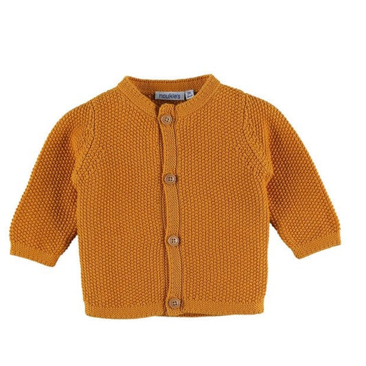 Noukie's Tops Yellow organic cotton knit cardigan