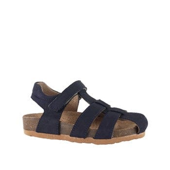 Nubebe Clothing / Footwear 26 (9) Nubebe Leather Sandals with Cork Bottom, Navy