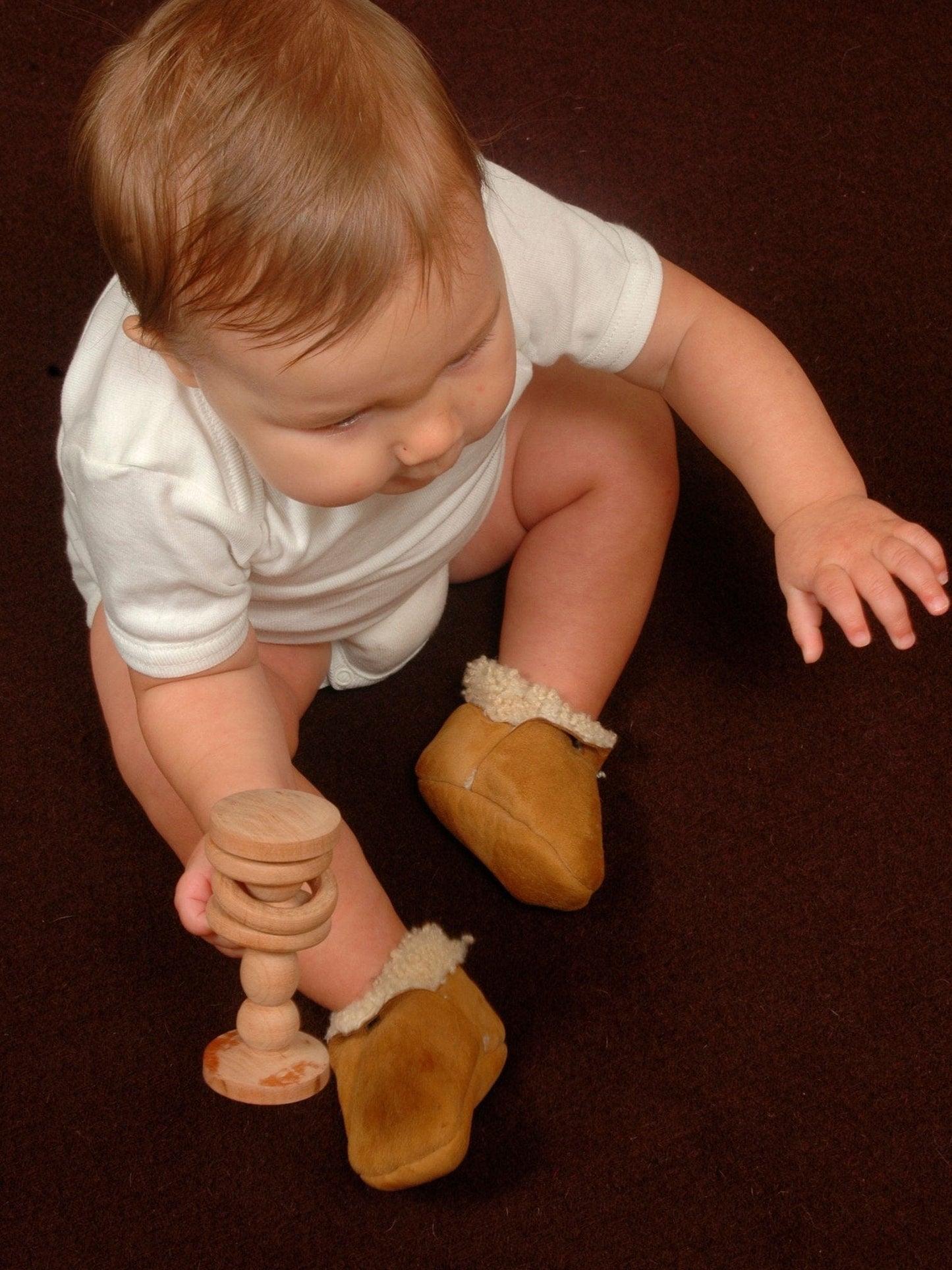 Nui Clothing / Footwear Kina Infant Booties Natural