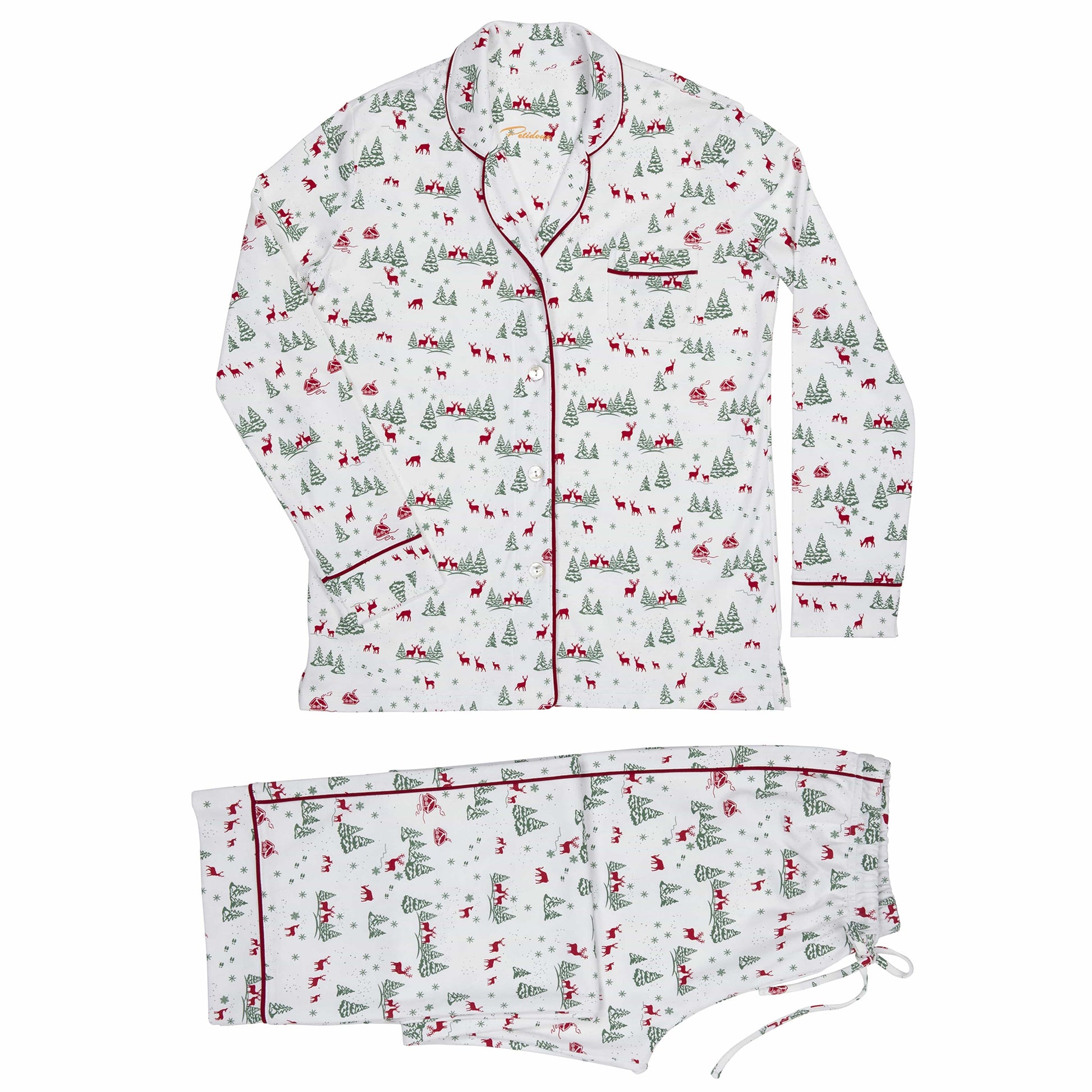 Petidoux Clothing / PJs / Adult S Adult Reindeers Pjs - Mommy + Me