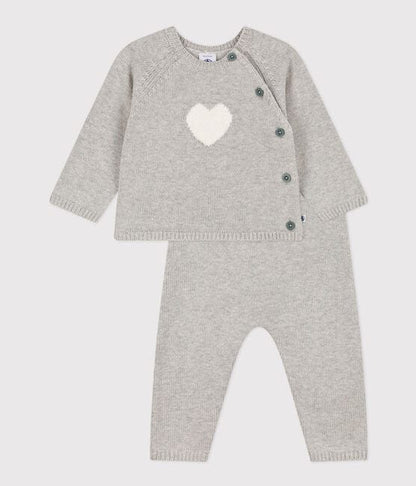 Petit Bateau Clothing / Bottoms 3M Baby Wool/Cotton 2-Piece Set