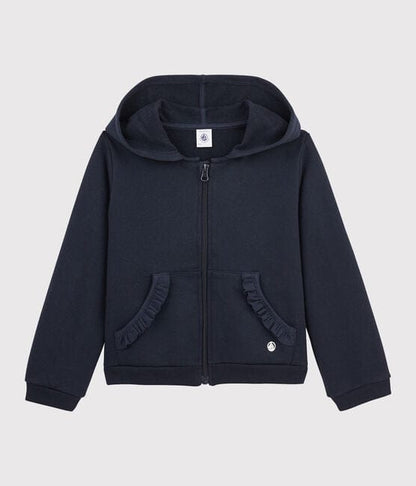 Petit Bateau Clothing / Bottoms 3Y Ruffles Hooded Sweatshirt