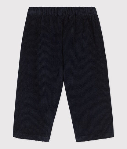 Petit Bateau Clothing / Bottoms 6M Baby Wide Leg Corduroy Pants - Navy