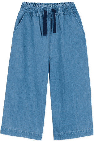Petit Bateau Clothing / Bottoms Light Denim Wide-Leg Pants