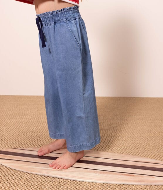 Petit Bateau Clothing / Bottoms Light Denim Wide-Leg Pants