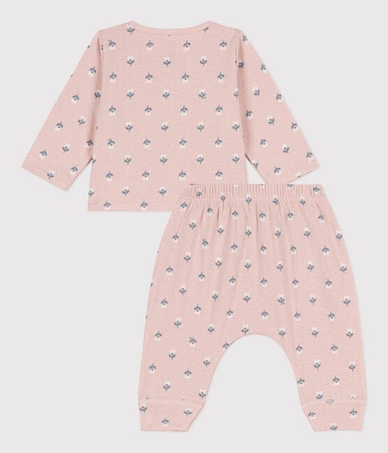 Petit Bateau Clothing / Newborn Set Baby 2-Piece Set - Floral Print