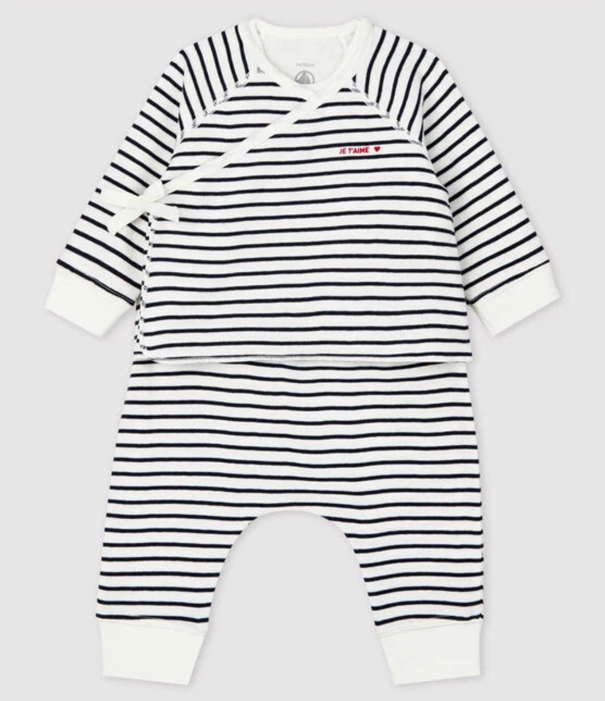 Petit Bateau Clothing / Newborn Set Baby 3-Piece Set - Navy Stripe