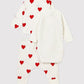 Petit Bateau Clothing / Newborn Set Baby 3-Piece Set - Red Heart