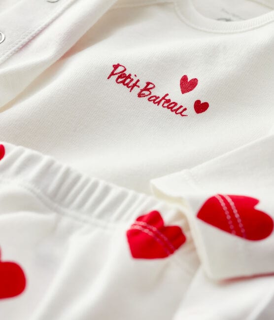 Petit Bateau Clothing / Newborn Set Baby 3-Piece Set - Red Heart