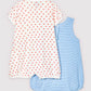 Petit Bateau Clothing / One-pieces Cotton Polka Dots Summer One-piece - 2 Pack