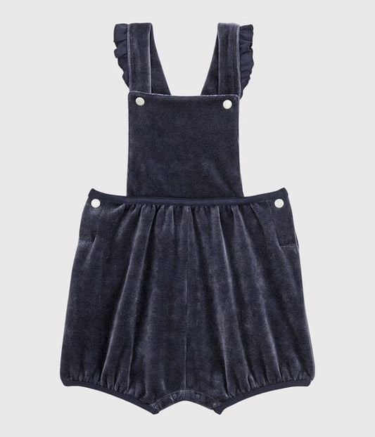 Petit Bateau Clothing / Onesies 12M Navy Velvet Overalls