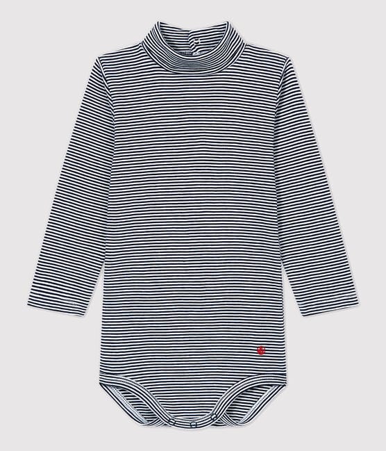 Petit Bateau Clothing / Onesies 3M Stripped Turtleneck Onesie