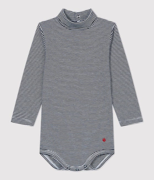 Petit Bateau Clothing / Onesies 3M Stripped Turtleneck Onesie