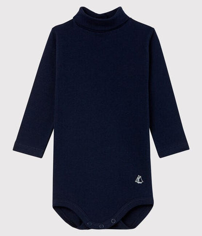 Petit Bateau Clothing / Onesies 6M Long Sleeved Navy Turtleneck Onesie