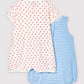 Petit Bateau Clothing / Onesies Cotton Polka Dots Summer One-piece - 2 Pack