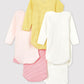 Petit Bateau Clothing / Onesies Long Sleeve Onesies Day of the Week Pink - 5 Pack