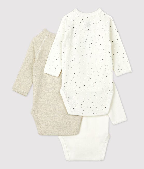 Petit Bateau Clothing / Onesies Long Sleeve Organic Cotton Onesies - 3 Pack