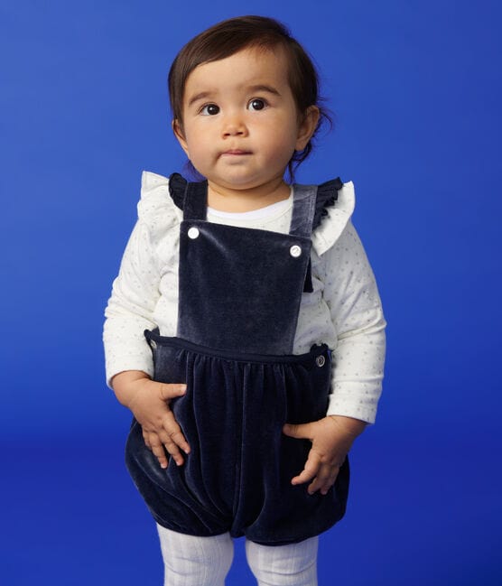 Petit Bateau Clothing / Onesies Navy Velvet Overalls