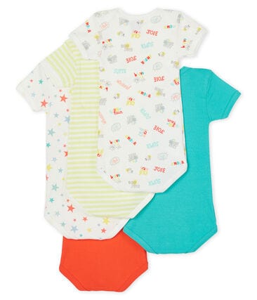 Petit Bateau Clothing / Onesies Short-Sleeved Summer Onesies - 5-Piece Set Red