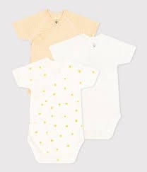 Petit Bateau Clothing / Onesies Short-Sleeved Sun Onesies - 3-Pack