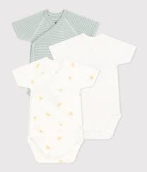 Petit Bateau Clothing / Onesies Short-Sleeved Turtle Onesies - 3-Pack