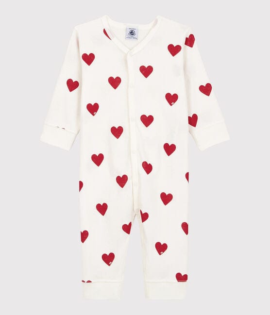 Petit Bateau Clothing / PJs / Footed Sleepers 3M Baby Red Heart Sleeper - Footless