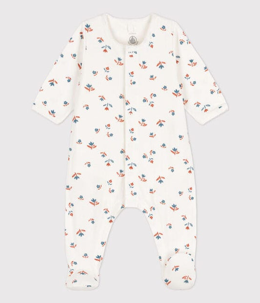 Petit Bateau Clothing / PJs / Footed Sleepers 6M Floral Tube Knit Sleeper