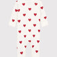 Petit Bateau Clothing / PJs / Footed Sleepers Baby Red Heart Sleeper - Footless