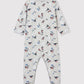 Petit Bateau Clothing / PJs / Footed Sleepers Grey Paris Print Baby Sleeper
