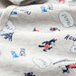 Petit Bateau Clothing / PJs / Footed Sleepers Grey Paris Print Baby Sleeper