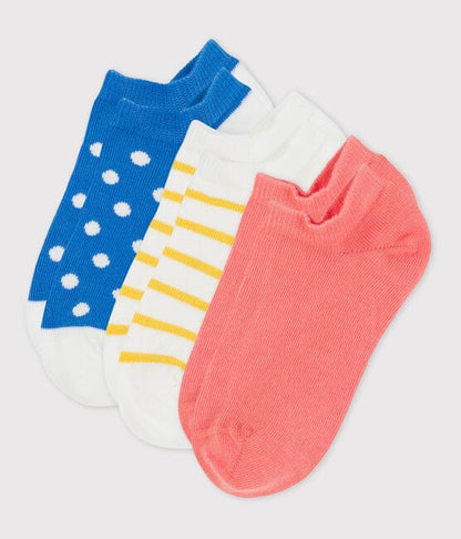 Petit Bateau Clothing / Socks 23/26 (3/4Y) Summer Ankle Socks Trio