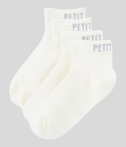 Petit Bateau Clothing / Socks 3/4Y (23/26) Set of 2 White Ankle Socks